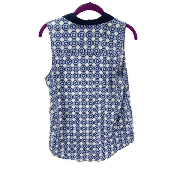 Forever 21 mandala print sleeveless shirt top blouse collared medium - Picture 8 of 10